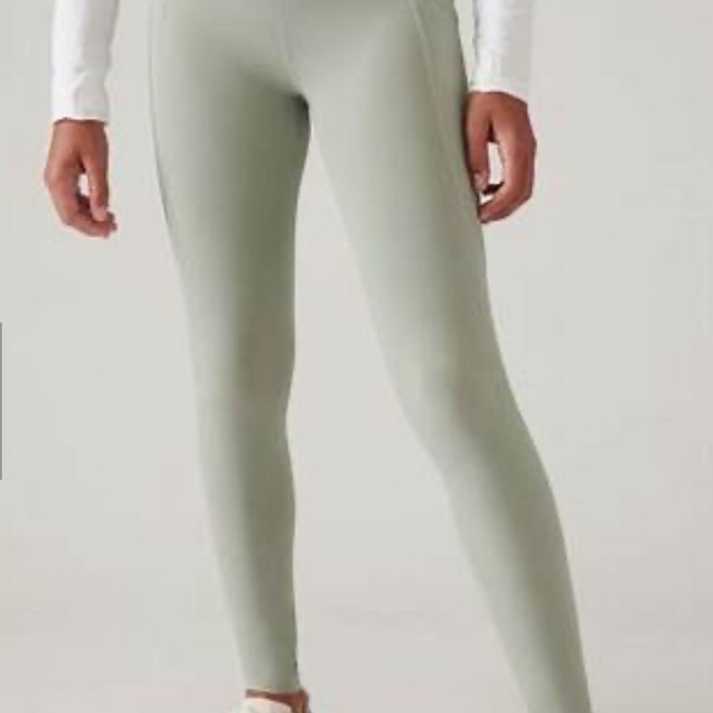 Athleta Kids Sage Green high rise – your treasurers tight leggings size 14